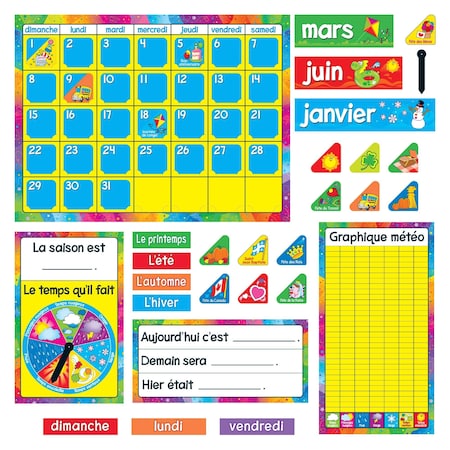 Trend Enterprises Calendrier Annuel (FR) Bulletin Board Set T8292